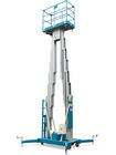 Mât vertical hydraulique 14m de double de plate-forme de travail aérien d'ascenseur haut avec la garantie de 1 an