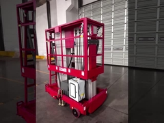 Plateforme de travail aérienne de 10 mètres de hauteur, à double mât, table élévatrice hydraulique verticale