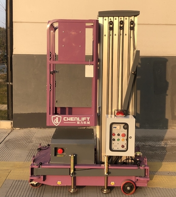 Plateforme de travail aérien en aluminium de 10 m (à mât unique) capacité de chargement de 125 kg