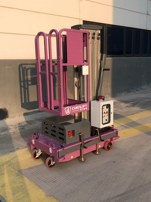 Plateforme de travail aérien en aluminium de 10 m (à mât unique) capacité de chargement de 125 kg