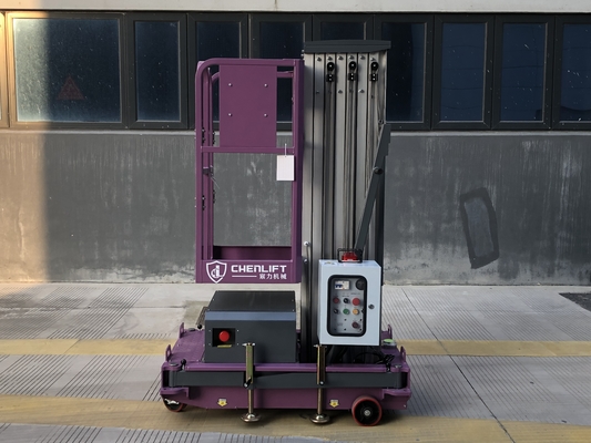 Plateforme de travail aérien en aluminium de 10 m (à mât unique) capacité de chargement de 125 kg