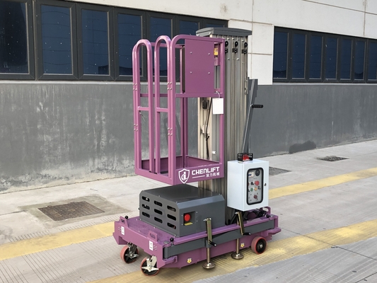 Plateforme de travail aérien en aluminium de 10 m (à mât unique) capacité de chargement de 125 kg
