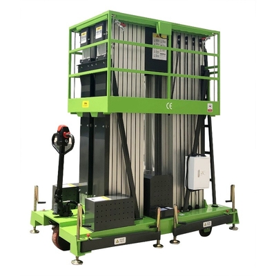 Capacité de chargement mobile manuelle de la table élévatrice 300Kg de la plate-forme 12m de travail aérien de Punshing de mât triple