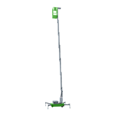 Portable Aluminum Aerial Work Platform Single Mast Man Lift 8 Meters Lifting Height