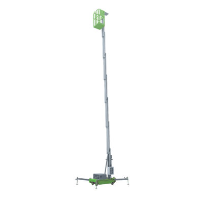 Portable Aluminum Aerial Work Platform Single Mast Man Lift 8 Meters Lifting Height