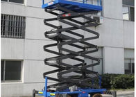plate-forme mobile d'ascenseur des ciseaux 1000Kg avec la table élévatrice hydraulique de traction manuelle de poignée 9 mètres