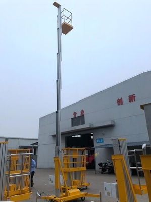 8m Single Mast Aerial Work Platform Aluminum Frame Hydraulic Lift Table