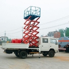 le camion mobile de levage de taille de 14m a monté l'ascenseur de ciseaux avec la capacité de chargement 450kg
