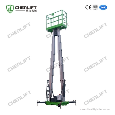 ascenseur vertical de mât de double de plate-forme du travail 10m aérien avec la plate-forme d'extension