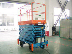 Elevating Electric Scissor Lift , 10 Meters Extension Moving Scissor Manlift