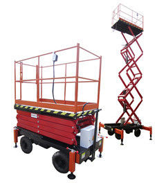 7.5 Meters Small Vertical Electric Scissor Manlift with Antiskid Checkered Plate