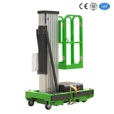 6 mètres choisissent la capacité de chargement verticale industrielle en aluminium de l'ascenseur 130Kg de plate-forme de mât