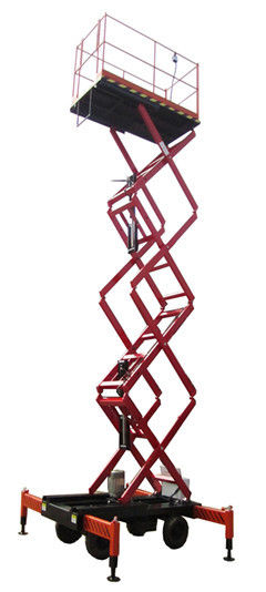 7.5 Meters Small Vertical Electric Scissor Manlift with Antiskid Checkered Plate