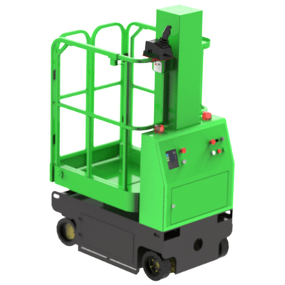 4.2m Electro Autopropulsé Mast Vertical Boom élévateur couleur bleu et jaune capacité de charge 230kg