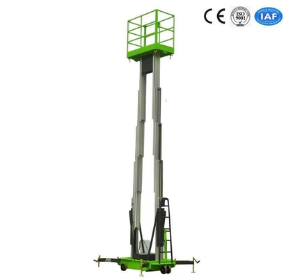 10 mètres de taille de travail aérien de plate-forme de double de mât de table élévatrice verticale hydraulique